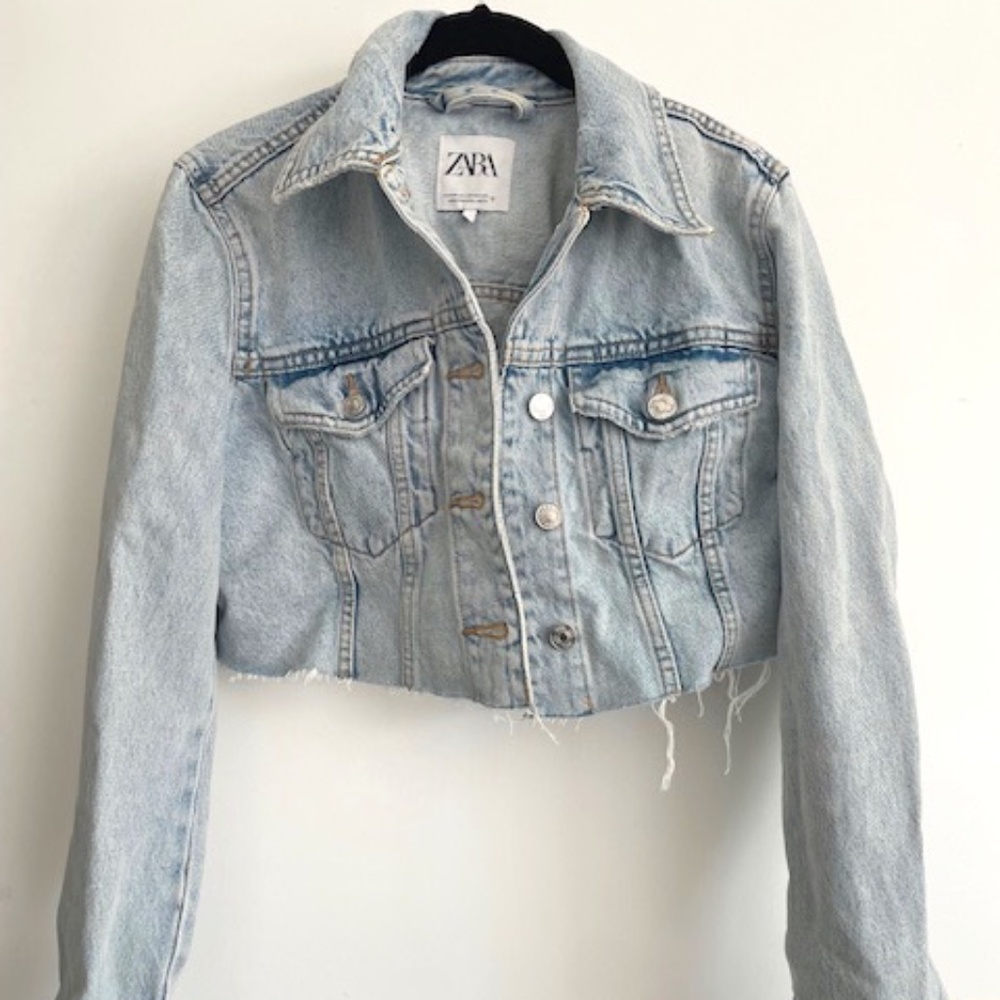 Zara Cropped Jean Jacket